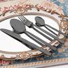 Western 4Pcs Stainless Steel Dinnerware Diamond Shaped Knife Fork Spoons Cutlery Set Restaurant Kitchen Tableware Flatware Set
