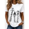 Fashion Women Retro Creative Animal Pattern Print T Shirt Funny Casual O-neck Short Sleeves T-shirt Summer Female Tee Shirt