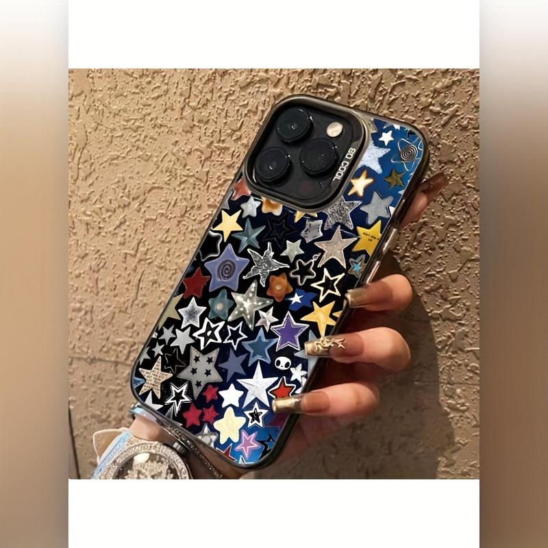 Phone case with stars graphic phone case for iPhone 15 14 13 12 11 x XR Xs SE2 SE 8 7 plus pro Max pc Back Cove