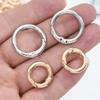 Electroplated Metal Spring Gate Rings with Round Shape for Bag Project, Key Attachments, Sewing Supplies, and Craft 50PCS