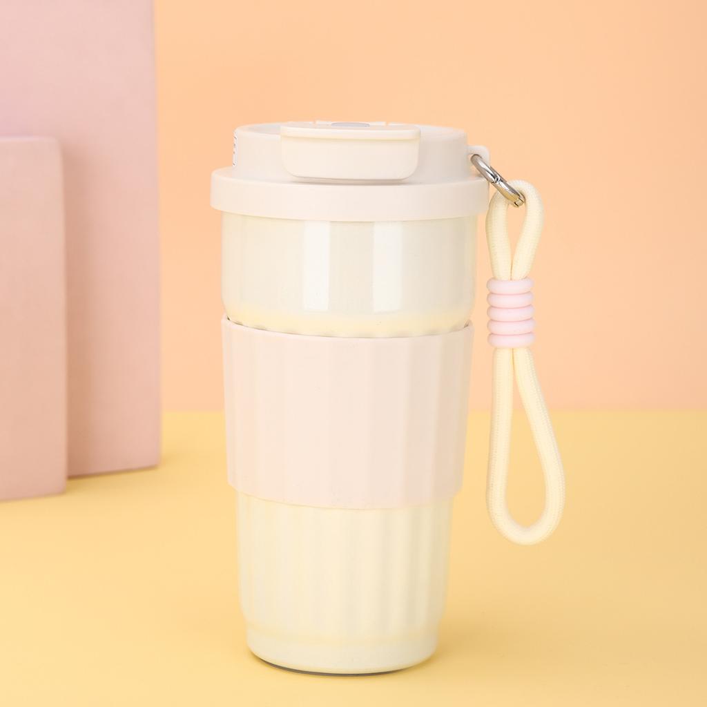 Neuer Thermobecher zum Mitnehmen, tragbar, für Männer und Frauen, hohe Optik, Lebensmittelqualität Edelstahl, modischer Begleit-Kaffeebecher