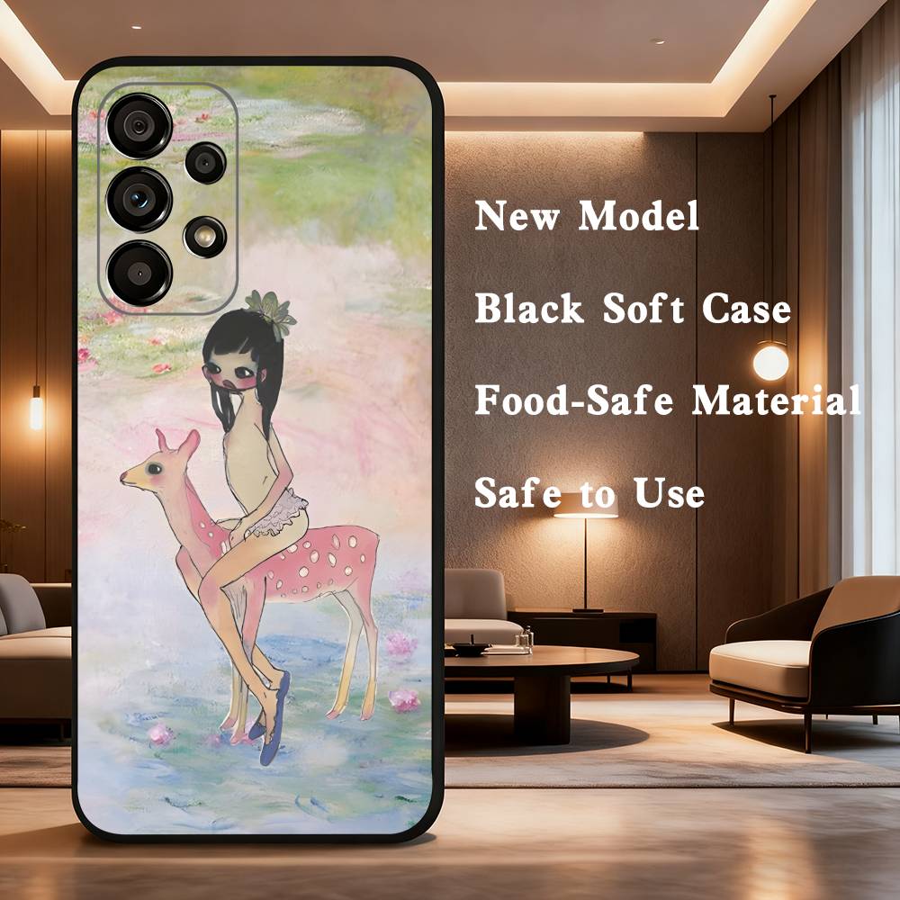 A-Aya T-Takano Phone Case For Samsung Galaxy A73,31,32,72,41,53,52,71,22,5G,Note,J7,8,9 Soft Black Silicone Cover