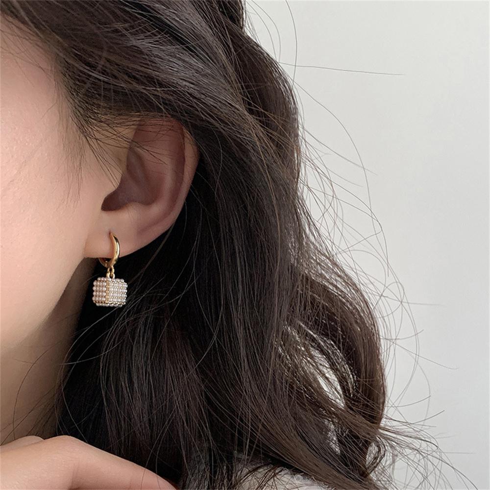Luxury CZ Imitation Pearl Earrings for Women Gold Color Temperament Elegant Lady Drop Earrings Wedding Party Fashion Jewelry