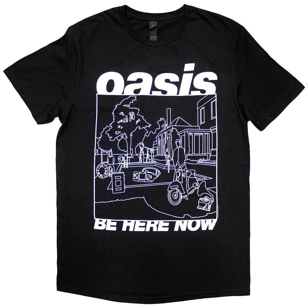 

Oasis T-Shirt Be Here Now Drawing Noel Liam Gallagher Official Band New Black S
