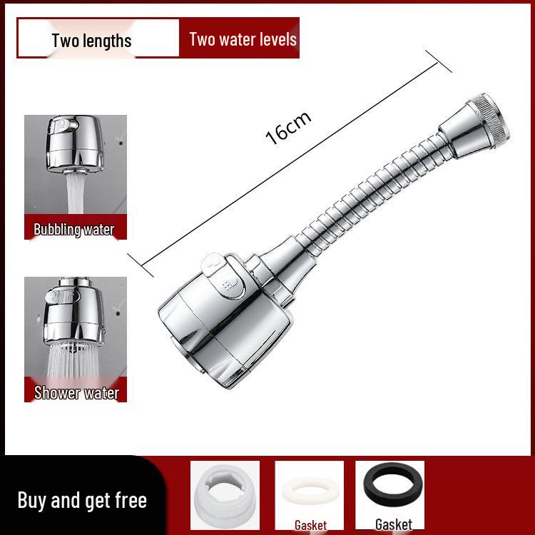 Universal Adjustable Anti-Splash Faucet Aerator Extension Tube