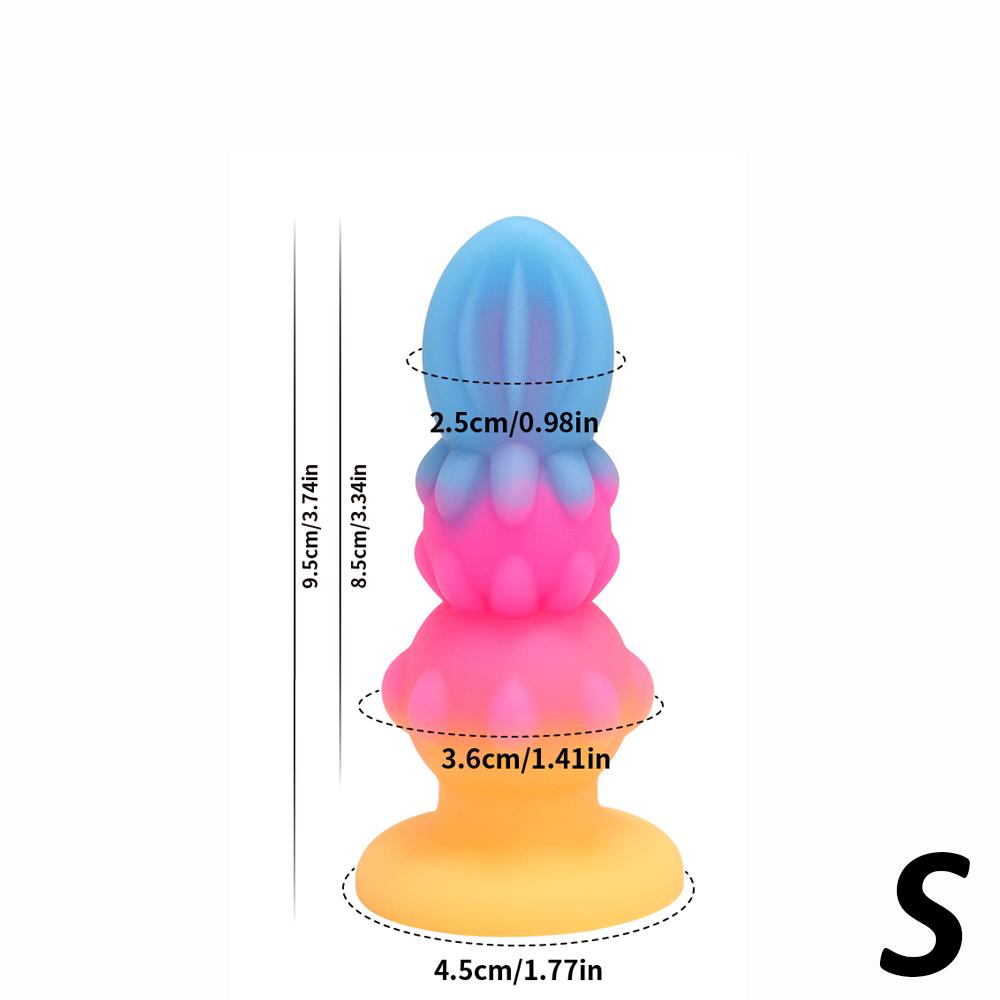 Luminous Anal Plug Dildos Butt Plug With Suction Cup Sex Tool Adult Silicone Dildo Anal Dilator Sex Toys