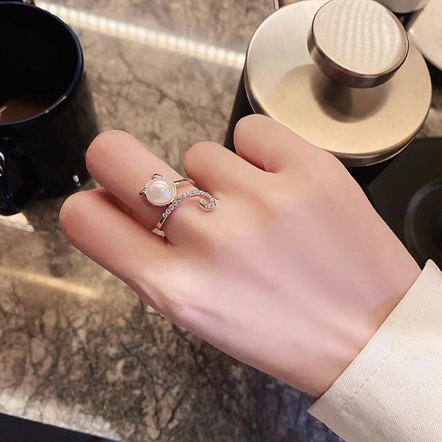 Ins Tide Adjustable Stainless Steel Rings For Women Simple Temperament Engagement Wedding Rings Fashion Jewelry Wholesale 2022