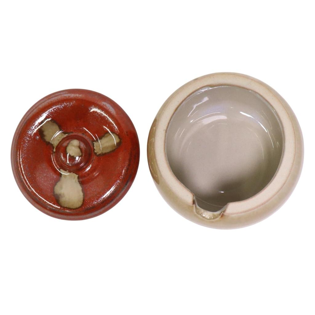 Set of 5 Mini Red and White Condiment Containers diameter x 110cc capacity up to the Made in [7cm 6.5cm height, cut, Japan]