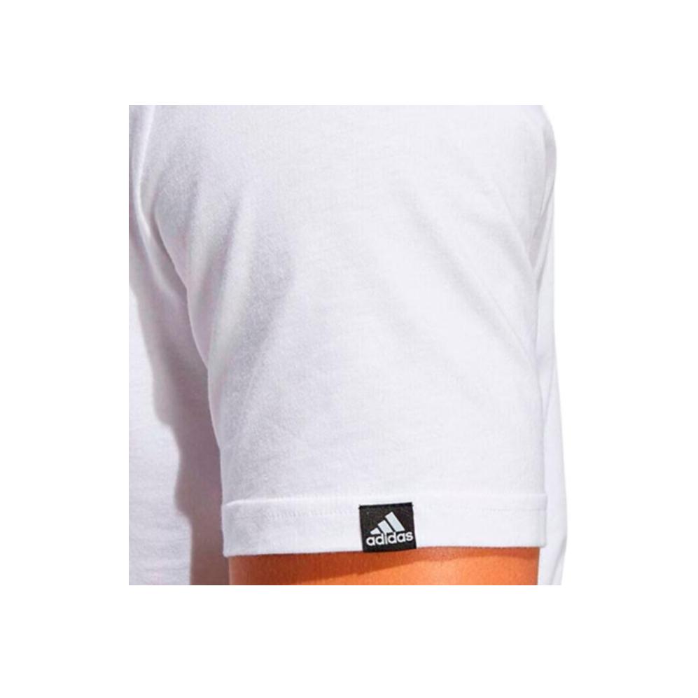 Adidas Logo Pattern Running Fitness Crew Neck Short Sleeve T-Shirt Men Tops White HE4839