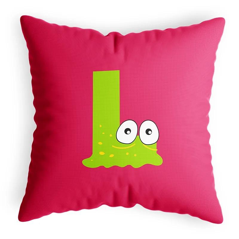 Cartoon Funny Animal Letter Pillowcase Home Decoration Children's Room Game Pillowcase Living Room Sofa Cushion Cover