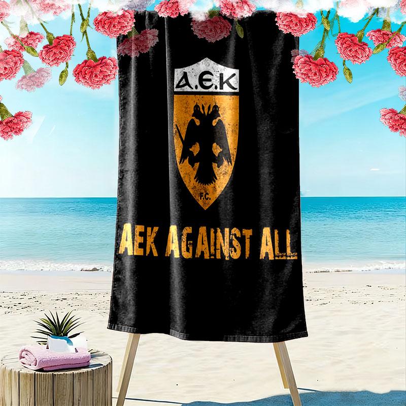 AEK FC Print Beach Towel, Large Soft Quick Dry Towel for Beach Camping Swimming