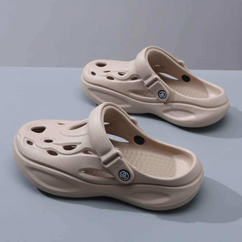 New Hole Shoes Men's Platform Summer Wear Fashionable Wear-resistant Men's Outdoor Bag Head Drag