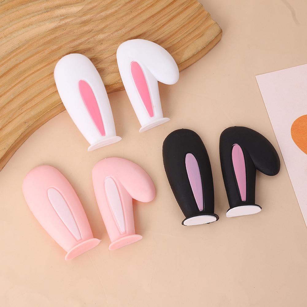 2Pcs Motorcycle Helmet Long Rabbit's Ears Motocross Electric Bike Helmet and Car Steering Wheel Decroation Accessories