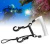 Steel Wire Camera Diving   Waterproof Case Safe Quick Release Connection Hanging Buckle Spring Rope Anti Lost Strap(Black )