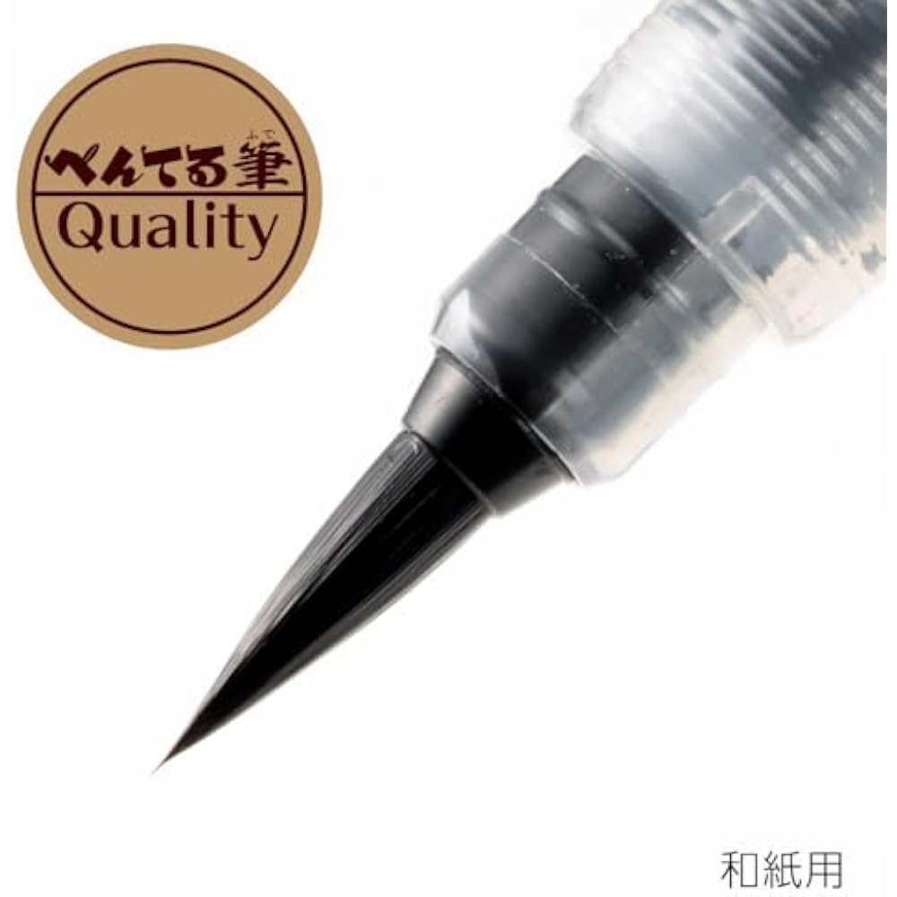 Pentel brush pen for Japanese paper, 10-pack XFL2W (10)