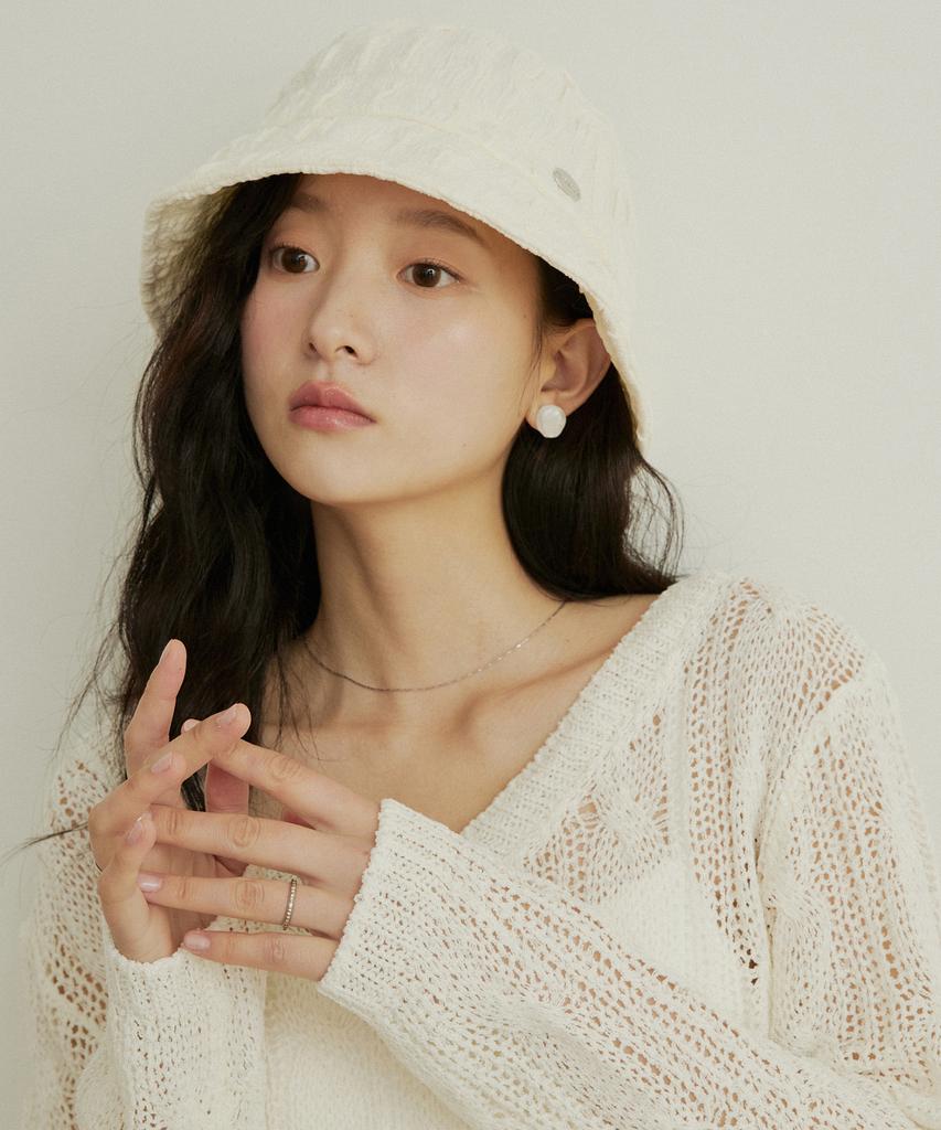 ADAUL Soft Shirring Light Bucket Hat - 2Color
