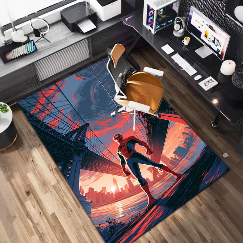 1PC Spider-Man Rug - home decoration Carpet For Living Room Bedroom Flooring Computer Chair Area Rug