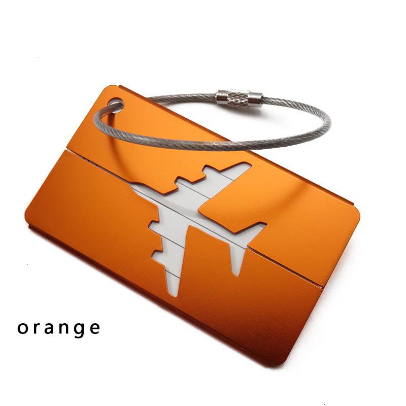 Aluminum Luggage Tag Anti-theft Steel Ring Durable ID Marker for Travel Suitcase Duffel Bag Backpack