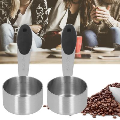 2 Stück Edelstahl Kaffee Messlöffel 1/8 Tasse 30ml Mess Esslöffel Tischlöffel Für Kaffeebohne Milchpulver Tee