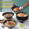 Durable Japanese Style Black Melamine Noodle Bowls
