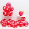 100 de bucăți baloane decorative de Crăciun, roșu, verde, 10 inch, fulgi de nea, baloane de vacanță pentru Moș Crăciun