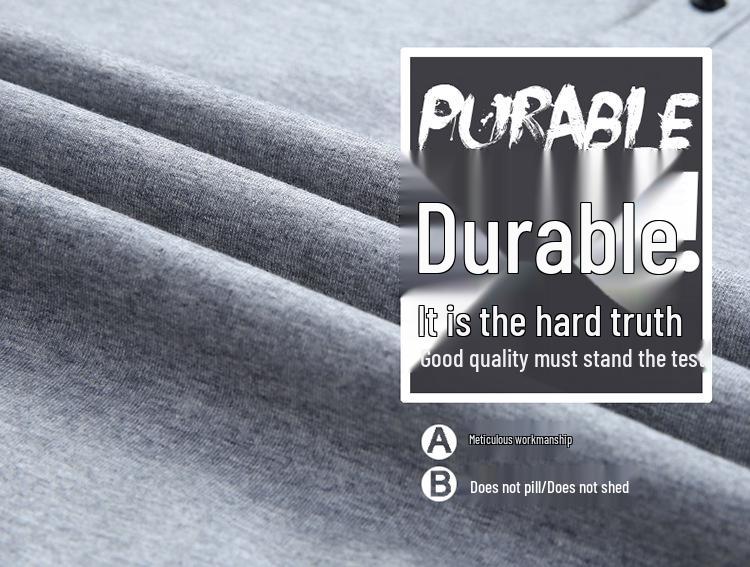 Youth Men's Trendy Long-Sleeve Stand-Up Collar Polo Cotton Shirt