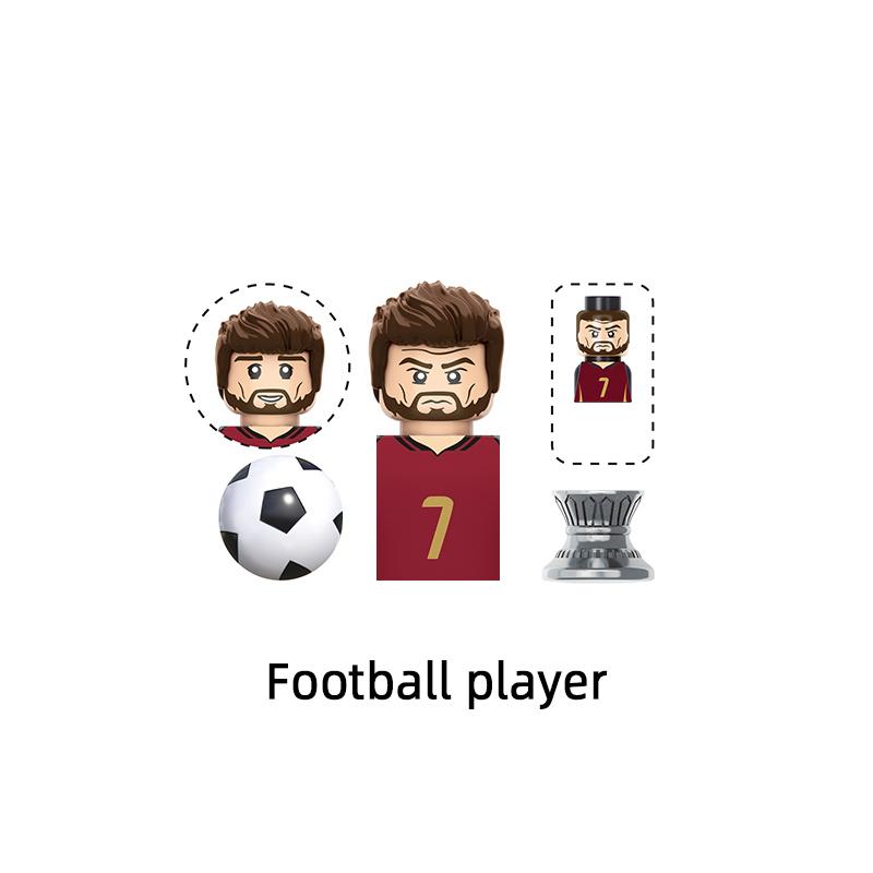 Der berühmte Fußballspieler Star Nummer 7 8 10 4 9 18 Modellbausteine MOC Steine Set Geschenke Spielzeug Für Kinder TV6507