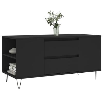 Coffee Table Black 102 X 44.5 X 50 Cm Engineered Wood