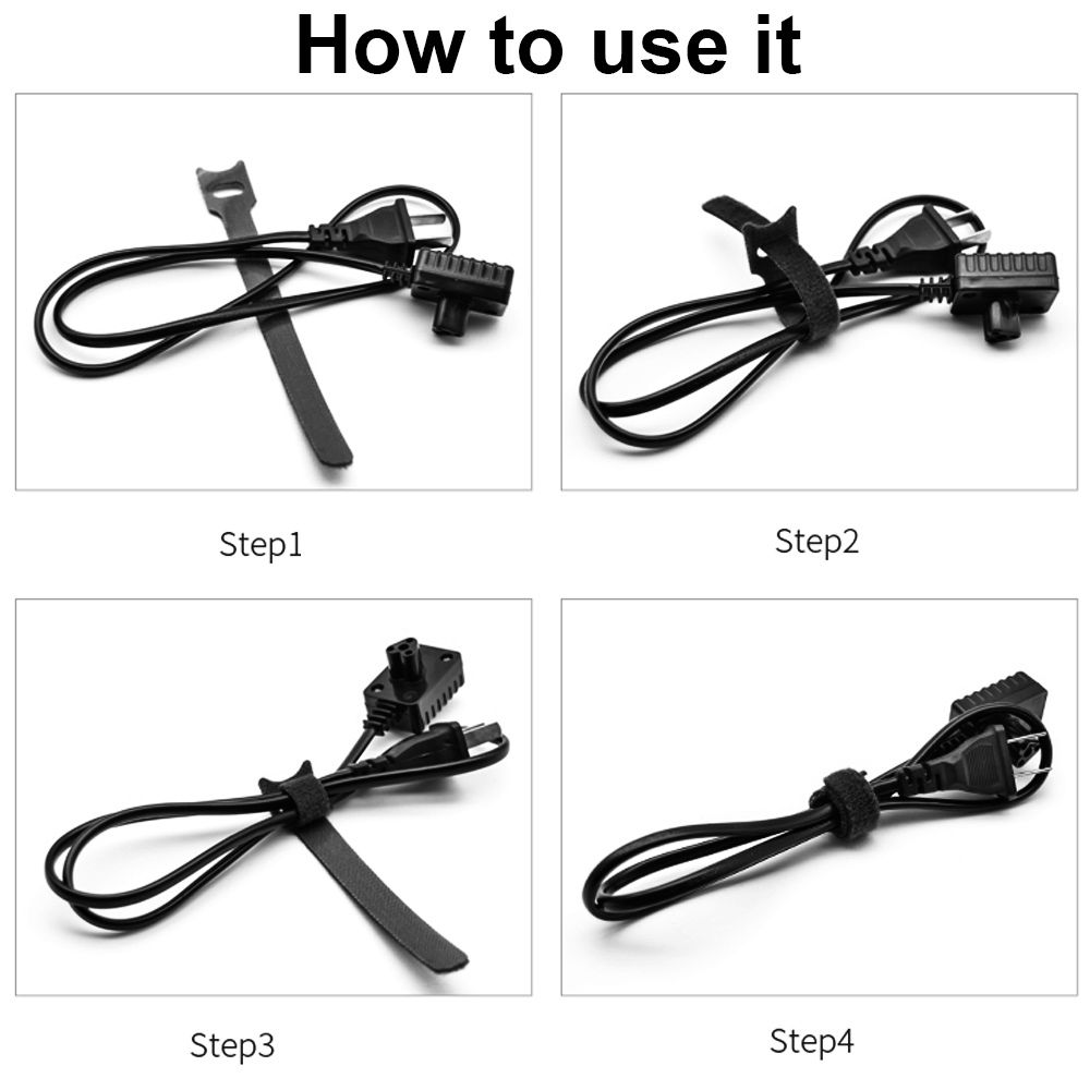 20pcs New Earphone Mouse Reusable Cord Tie Cable Organizer Wire Management Nylon Strap