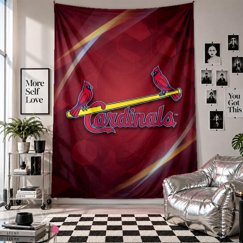 St. Louis Cardinals Wall Tapestry Home Decor Wall Hanging Cloth for Bedroom Living Room Background