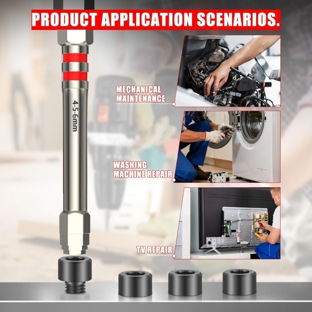 3/6PCS Strong Magnetism Electric Screwdriver Bits Set Hex Shank Screwdriver Bits  For Impact Drill