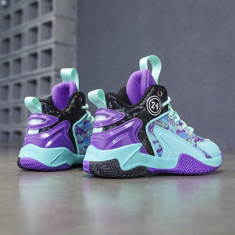 Classmate Basketball Shoes Summer 22 New Children's Mesh Sports Shoes Older Children's Students Breathable Running Children