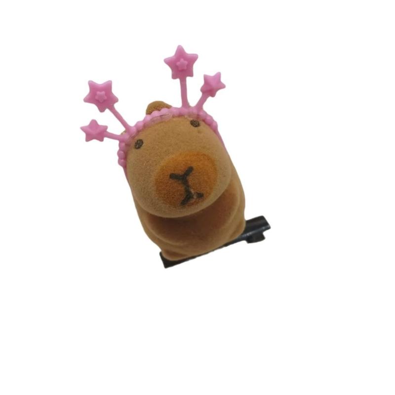 Pack of 5 Cartoon Capybara Hair Clip Plush Hairpins Fashionable Hair Ornament Suitable for Students and Youthful Women