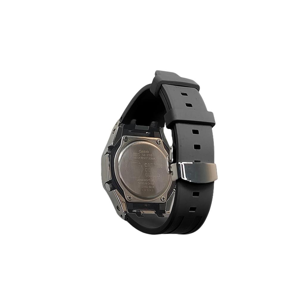 Casio Pánské hodinky Řada s duálním analogovým a digitálním displejem Černé hodinky GA-2100-1A1(Sledujte 3--)