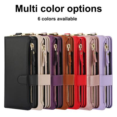Zipper Crossbody Wallet Cards Leather Case For Samsung Galaxy Z Fold 7 Fold 6 Fold5 4 3 Ring Holder Lanyard Shockproof Cover