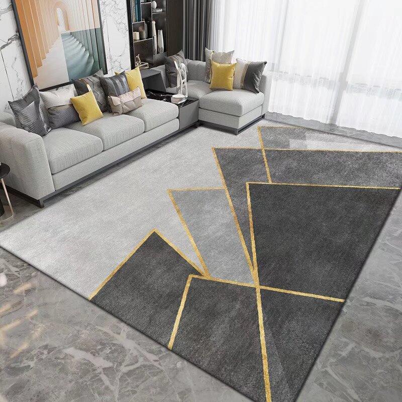 Nordic Geometric Living Room Decoration Soft Carpet Home Sofa Area Non-slip Large Rugs Bedroom Lounge Thickening Plush Floor Mat