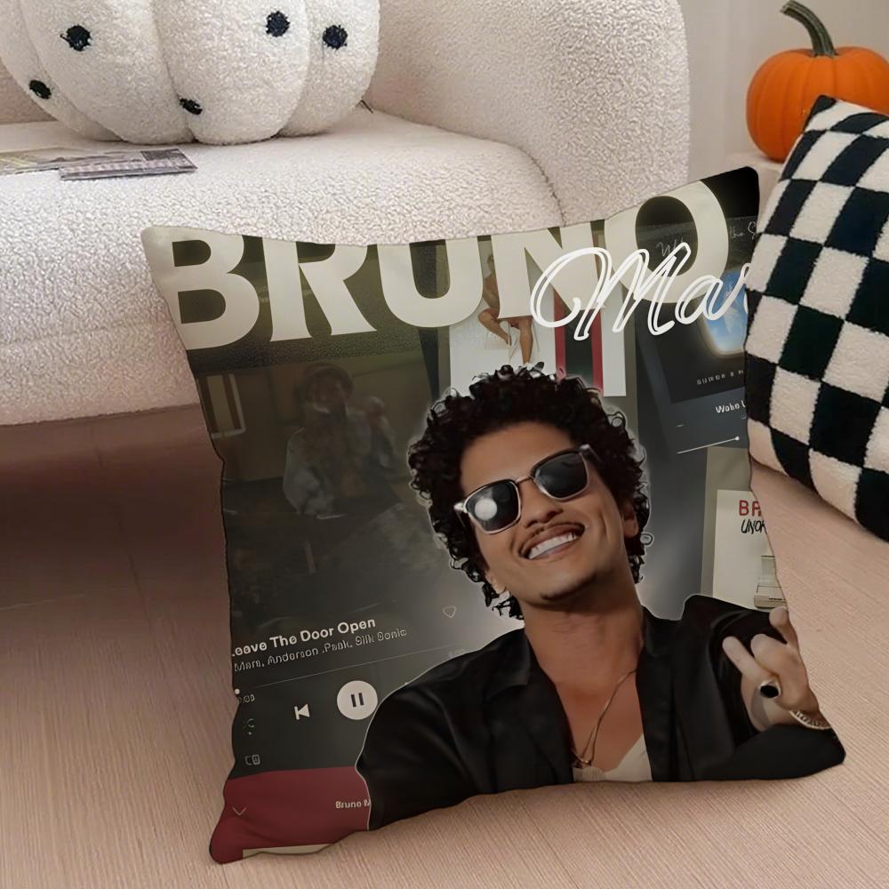Charismatic BBruno Mars  Groovy singer Cushion Cover Throw Pillow Cover Hidden Button Durable Polyester Chair Cushion
