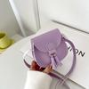 Cute Hook Design Mini Bag PU Leather Tassels Princess Purse Solid Color Crossbody Bag Children Girls