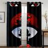 Japanese Style Wave Sun Samurai Manga Caricature Animation Light Filtering Drapes 2 Panelss Thin Window Drapes For Bedroom Space Living Space
