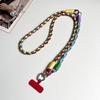 DIY Two-In-One Mobile Phone Universal Lanyard, Diagonal Span Long Rope, Wrist Short Rope, 360° Rotation, Metal Heart Buckle