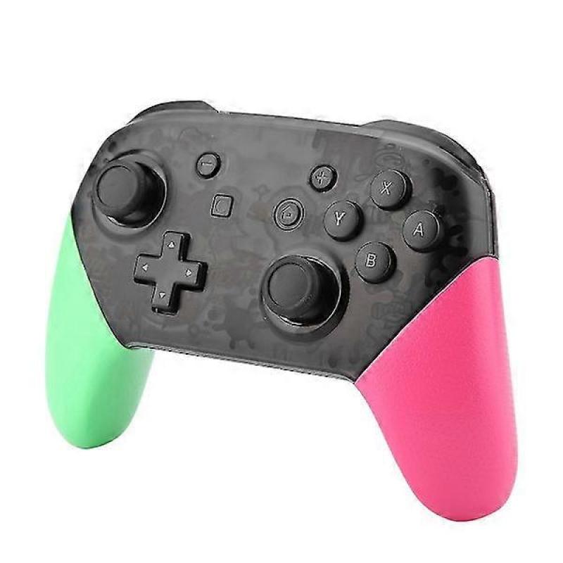 Nintendo Switch Pro Wireless Bluetooth Gamepad Controller (Green Pink). Gaming controller.