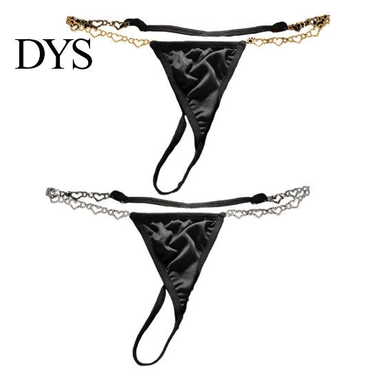 חוטיני צמוד G-string G String תחתונים לנשים סקסיים T-back מותן נמוך אהבה קריסטל תחתונים מידה גדולה לב פלרטטני שרשרת תחתונים