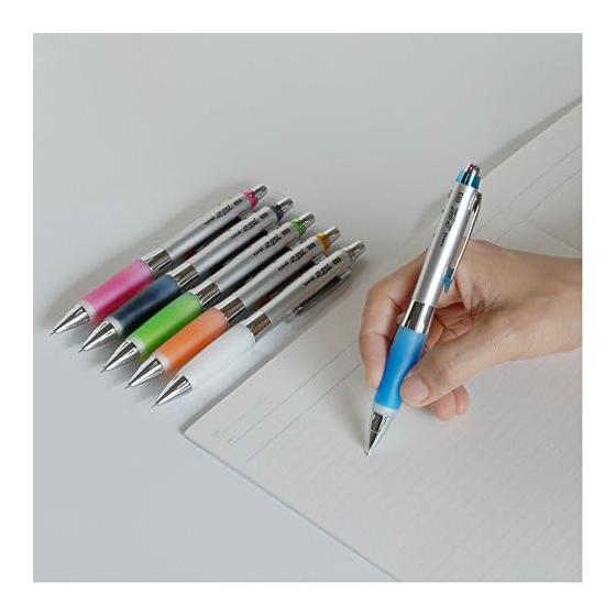 Mitsubishi Pencil Alpha Gel Mechanical Pencil 0.5mm Soft Black M5617GG1P.24 Gel Grip Shake-to-Write Lead Lock Mechanism