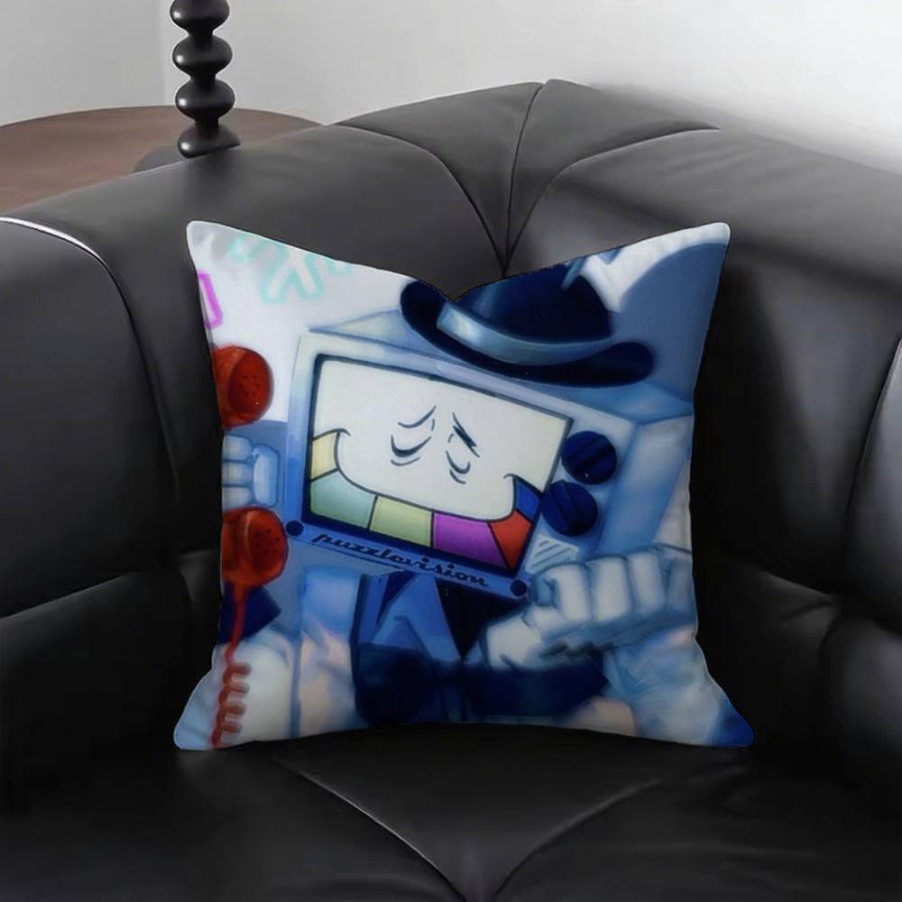 Cartoon Game Deltarune Tenna Meme Pillow Case Fashion Square Pillowcase Bedroom Sofa Room Ins Decoration Leisure