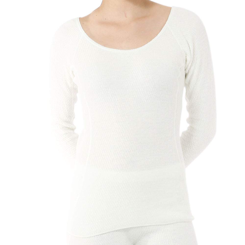 

Hidamari McKinley Теплое женское термобелье с длинным рукавом, Удобное, Трехслойная конструкция, L, Молочно-белый [MCN822-OWH]