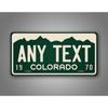 Custom Vintage Colorado License Plate Retro Auto Decor Sign