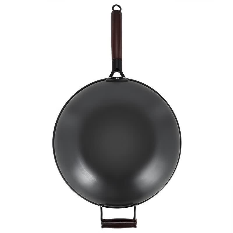 Debo Traditional Cast Iron Flat-Bottom Wok