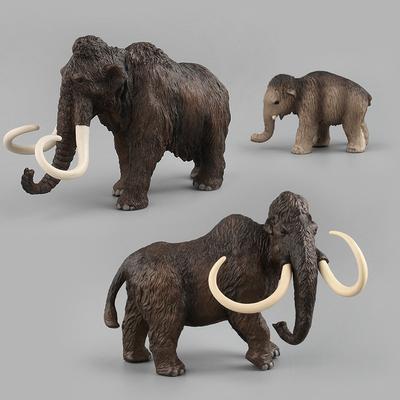 Simulation Animal Model Toy Mammoth Model Elephant Family Three Ornament Doll New Ornament