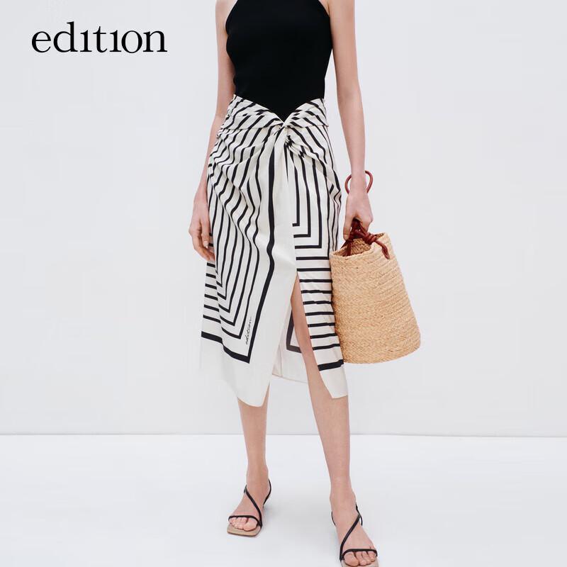 EditionP Women's Faux Two-Piece Vest Spliced Maxi Dress