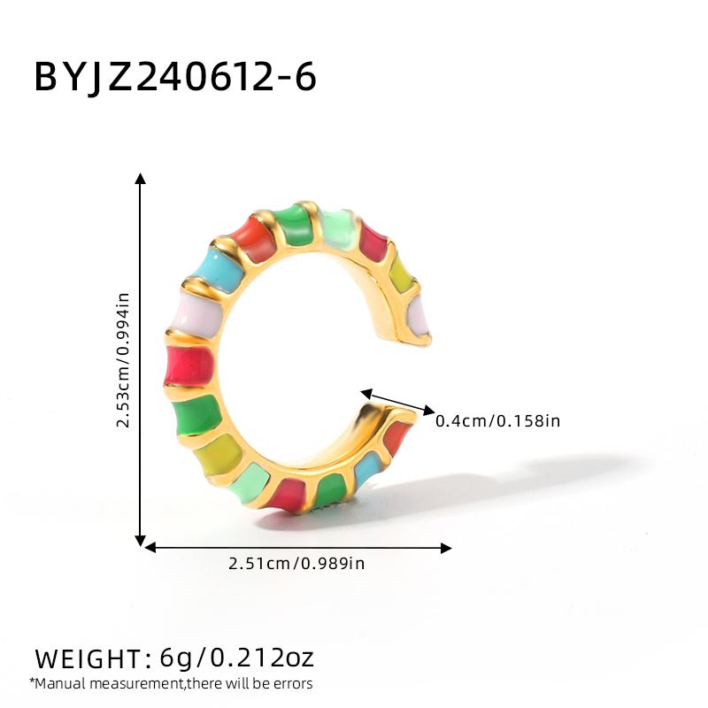 Hot-selling Stainless Steel Summer Colorful Dopamine Open Ring for Women Y2K Multi-color Stylish Zircon